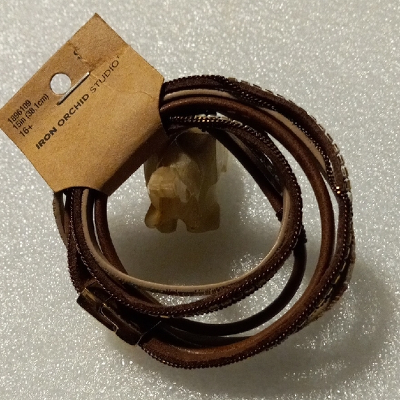 iron orchid Jewelry - Iron Orchid Studio Brown Leather Bracelet